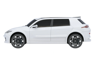 White 5-seater SUV with rental price £450-550.