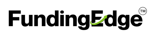 FundingEdge™ logo with a green upward arrow representing growth and progress.