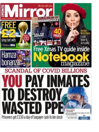 Sell story to Mirror newspaper