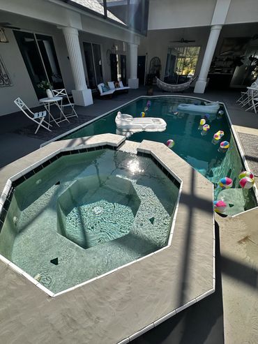Sparkling clean pool after professional algae removal, Lecanto, Florida