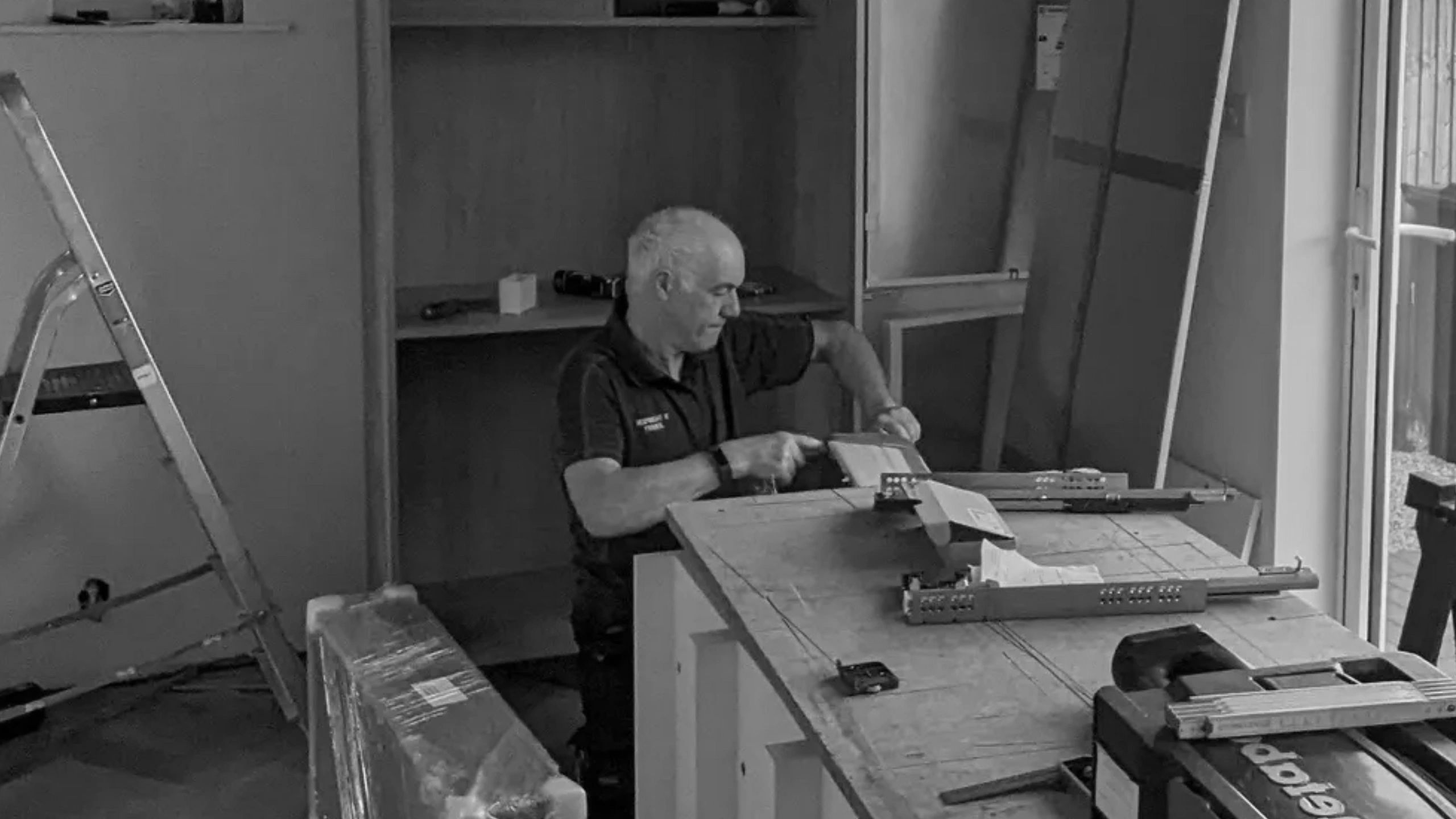 Nigel hard at work