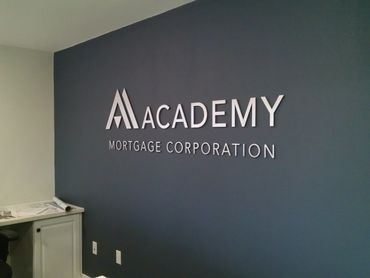 Mortgage Company Interior Sign, Dimensional Aluminum Letters, Astoria, OR