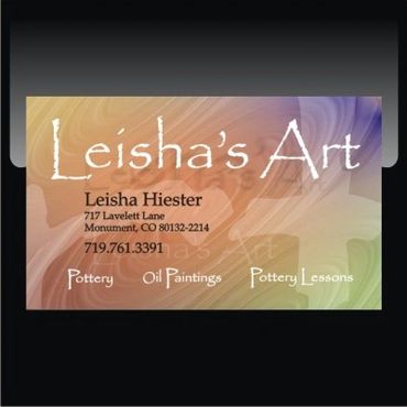 Leisha's Art Business Card, Designed and Printed