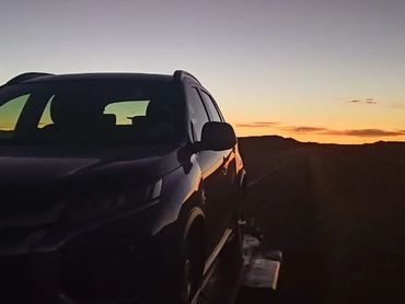 Mitsubishi ASX on Car Carrier in Karoo Sunset South Africa