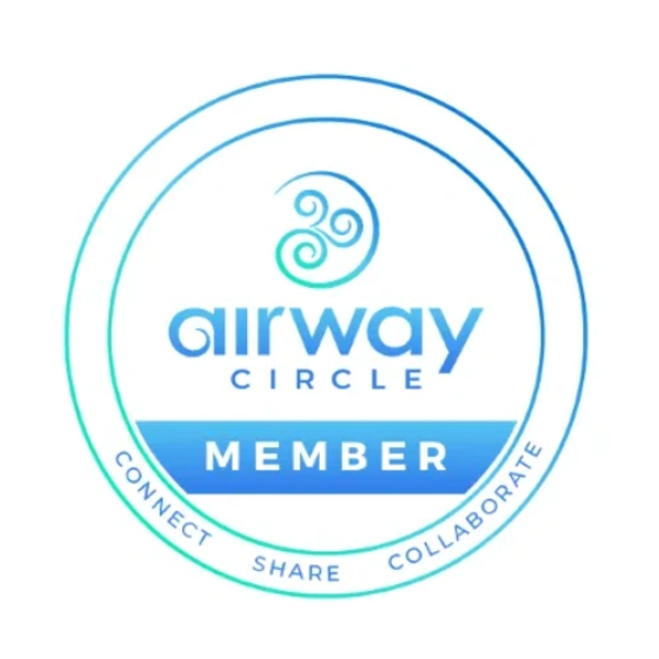 Airway Circle member badge with connect, share, collaborate motto.