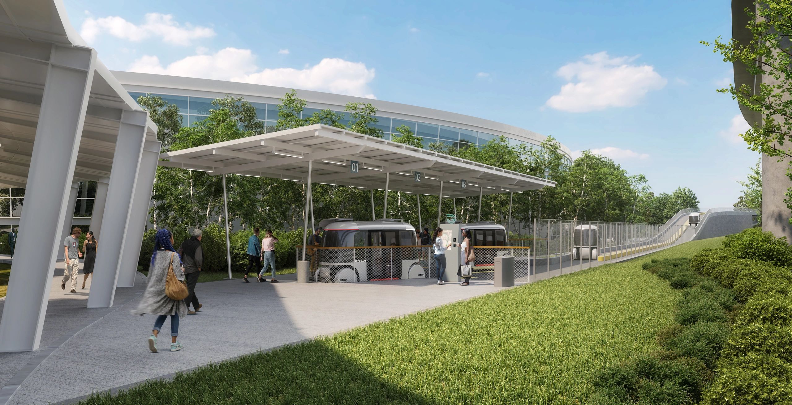 Automated Transit Network (ATN) Demonstration Pilot loading bay at GCIC