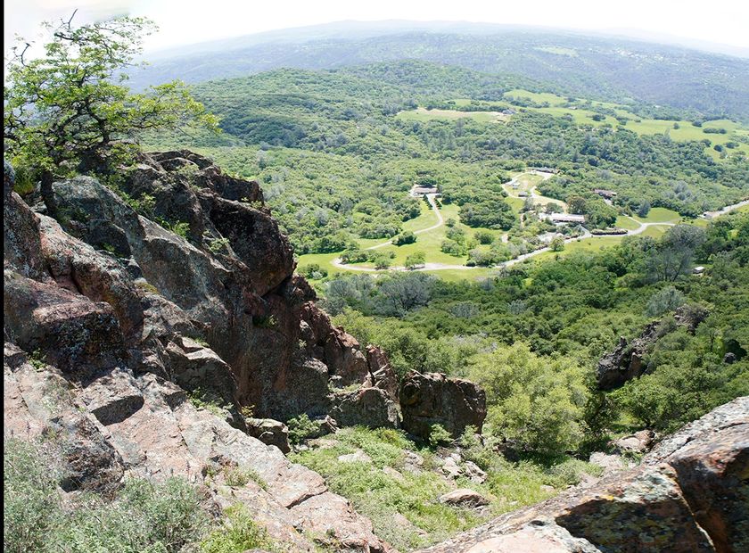 View from the top of the Jackson Butte Mountain in Amador County California