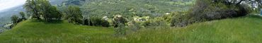 Panoramic image from atop Butte Mountain in Jackson, California