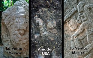 Olmec and Amador stone art patterns compared for analysis