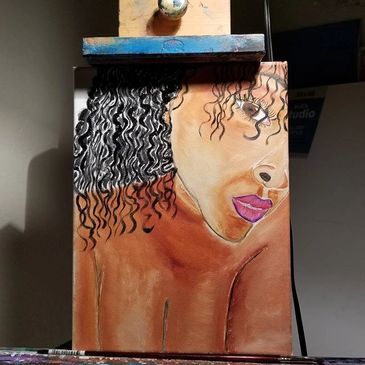 In upper view of myself I painted of me.