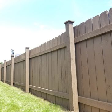 Protect your fence from the elements and put a fresh coat of stain on it.
