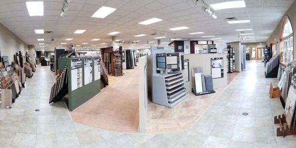 Large flooring and tile selection in our 10,000 square foot showroom. 