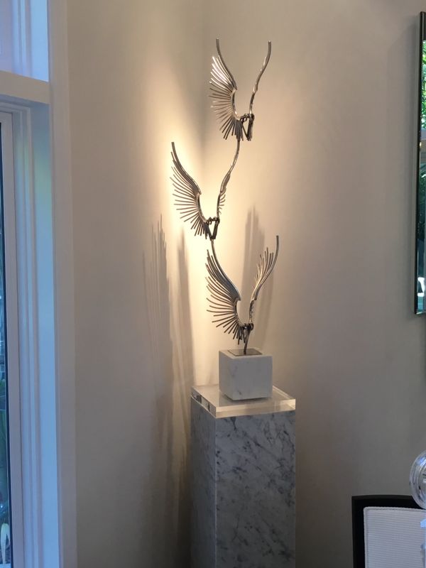 Sculpture in corner of home
