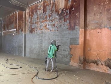 commercial warehouse paint stripping