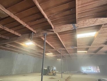 warehouse ceiling sandblasting