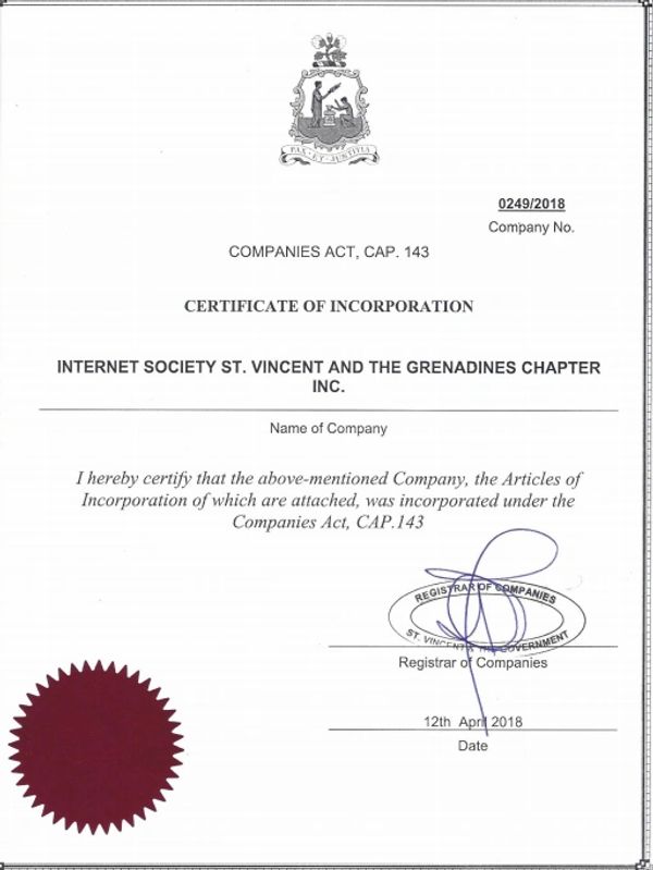 Certificate-of-Incorporation-ISOC-SVG-Chapter