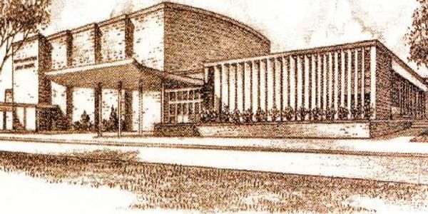 Rendering of the original facade of South Houston High School