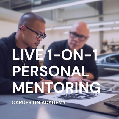 Live, personal mentoring is the cornerstone of the CarDesign.Academy experience.