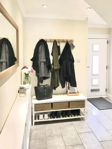 Professionally decluttered and organised hallway by Home Style Essex.