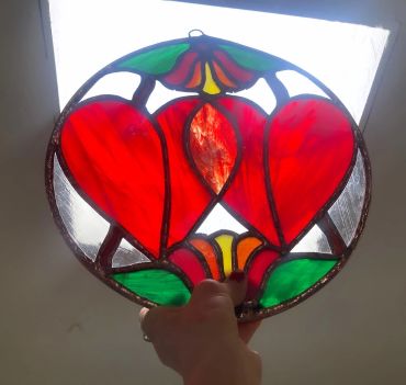 A wedding gift commissioned for a young couple. Two hearts joined together.