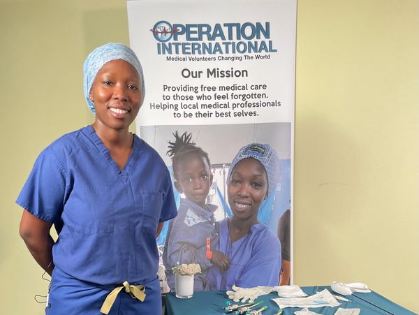 Dr Sala Abdalla in presenting the mission for Operation International UK, a surgical charity.