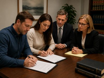 Settlement negotiations and CR 2A agreements used to resolve Washington family law disputes outside