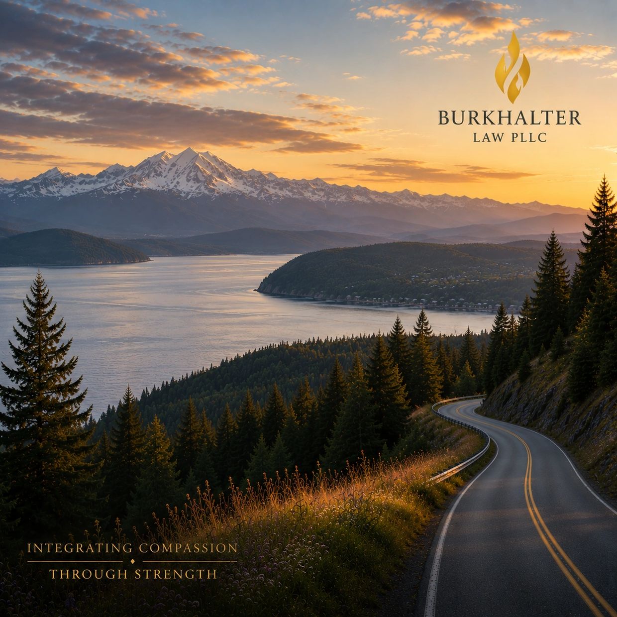 Pacific Northwest coastal roadway symbolizing hope, new beginnings, and the journey families face.