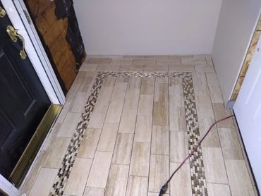 Custom tile installation installation.
