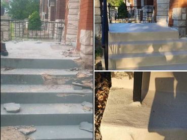 STL Stair Repair concrete restoration cement step repairs porch fix concrete repairs stucco masonry