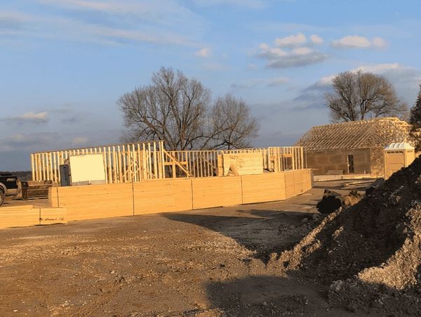 New build house in McLean County with general contracting, carpentry, concrete, & interior by KGC.