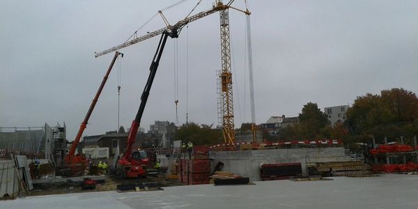 Estructura de hormigón para una subestación eléctrica