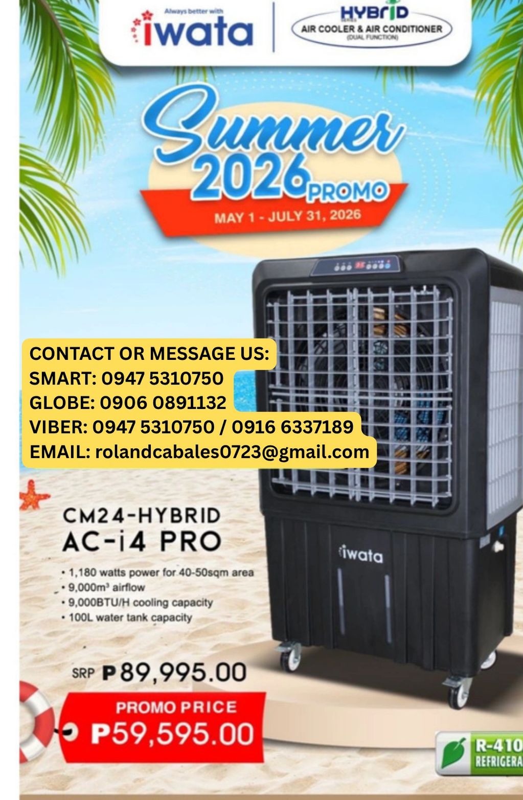 Iwata CM24-HYBRID AC-i4 PRO summer promo from May to July 2026.