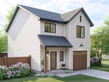 2-Story starter home gives you 3 upstairs bedrooms and 1464 square feet of heated living. A board