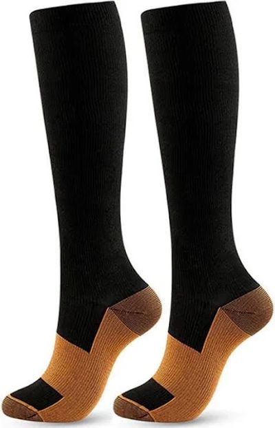 Compression socks are commonly used to help symptoms of Postural Orthostatic Tachycardia Syndrome.