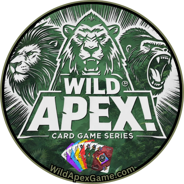 A round logo with the words wild apex on it.