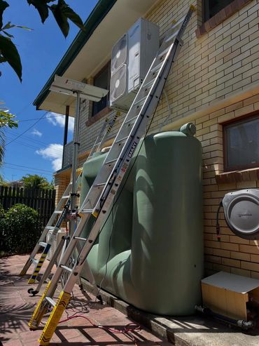 External second level dual AC unit intallation