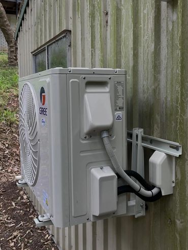 External mounted AC unit shed.