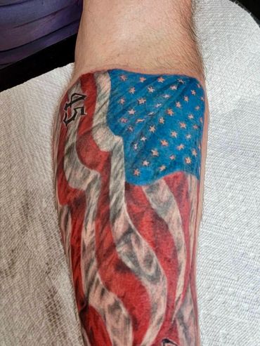 flag tattoo cover up