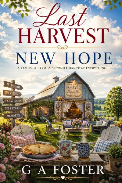 Cozy rural farm setting with a barn and outdoor seating, inviting for events and memories.