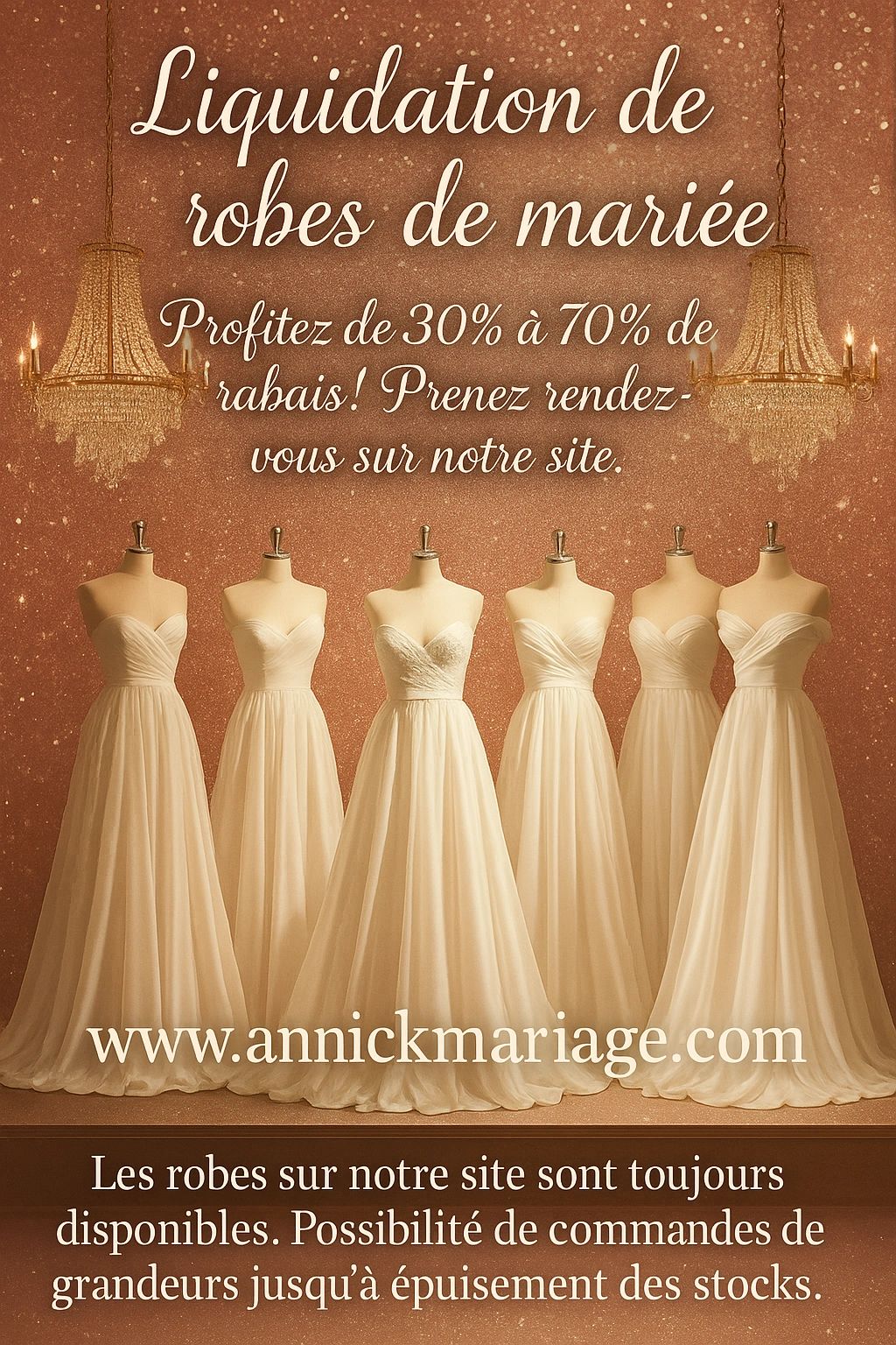 LIQUIDATIONS DE ROBES DE MARIÉE