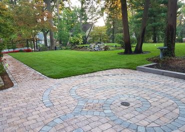 Diseased lawn removed, soil and grounds preparation, new sod installed