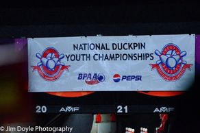 Photo of the National Duckpin Youth Championships banner