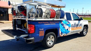 pressure wash truck skid, drone washing equipment, softwash skid, cleaning drone