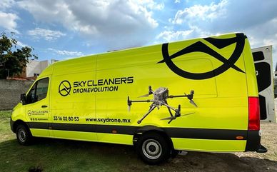 drone wash pressure wash cleaning drone system, ford transit van wash rig, sprinter van cleaning rig