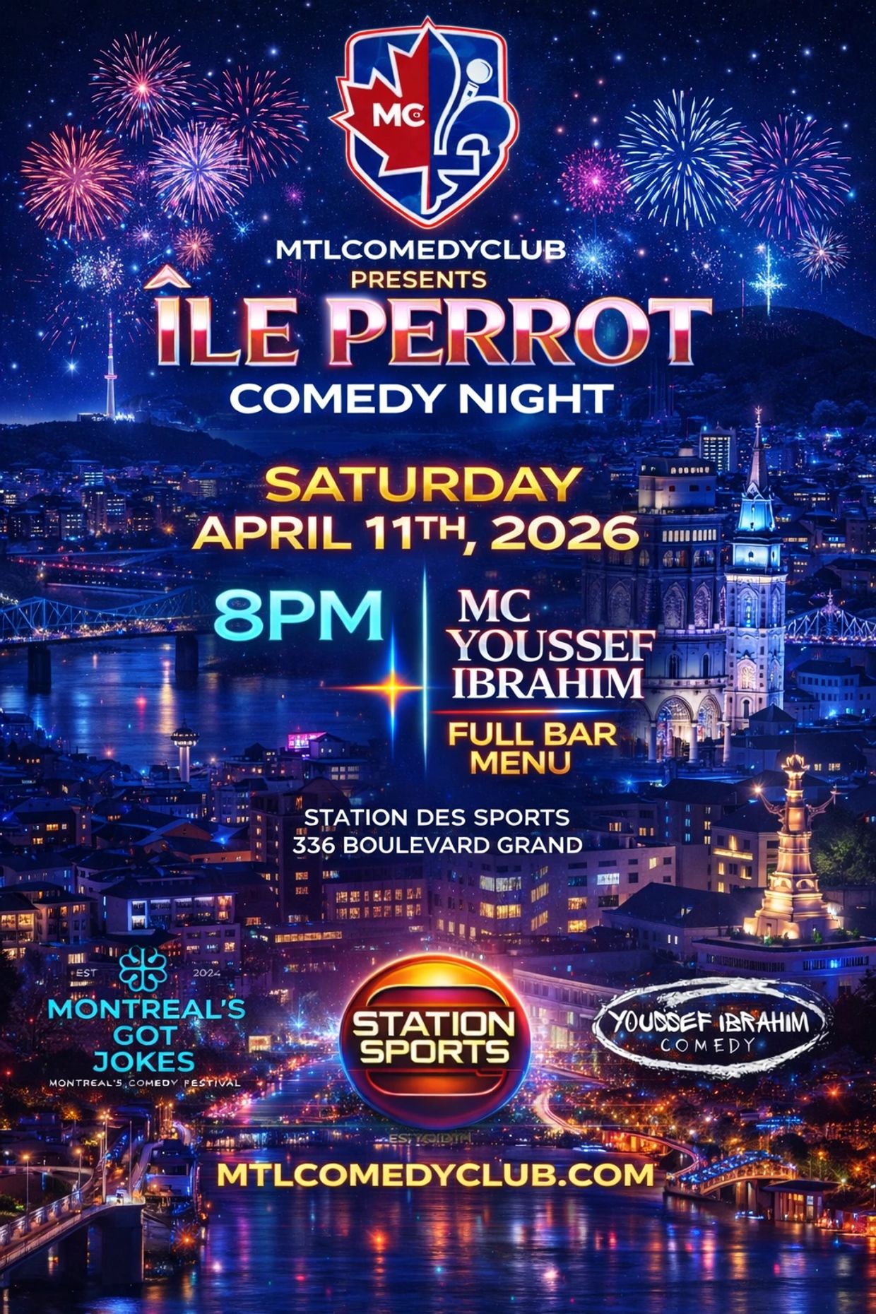 ILE PERROT COMEDY NIGHT, the best live comedy show in Ile Perrot! This unmissable comedy event.