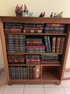 Home with furniture, decor, tools and a Collection of Easton Press Leather Books