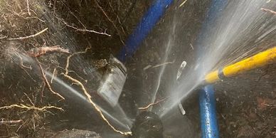 Watermains burst. Leak repair
