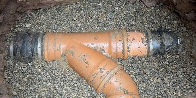 Drain repair on 150mm junction.