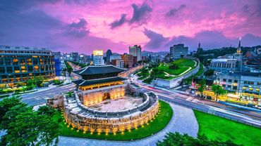 Seoul South Korea at night. Visit South Korea Asia. Exotic travel deals. Luxury travel deal