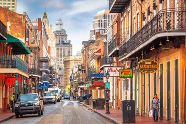 New Orleans, Louisiana. Bourbon Street french quarter. Travel new orleans deal. Southern travel